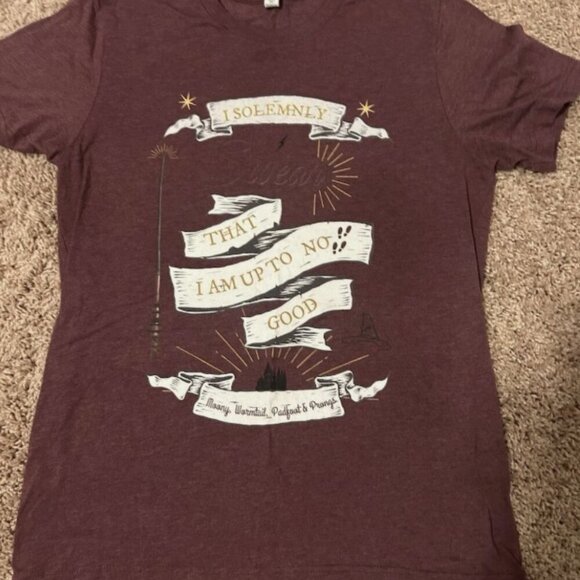 Warner Bros. Tops - Harry Potter I Solemnly Swear That I Am Up To No Good/Marauders Map Shirt Medium